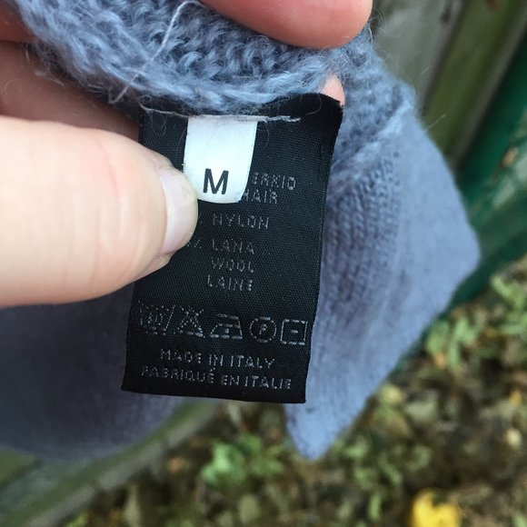 Roberto Collina grey mohair & wool cardigan w/pockets - size M - Picture 4 of 11